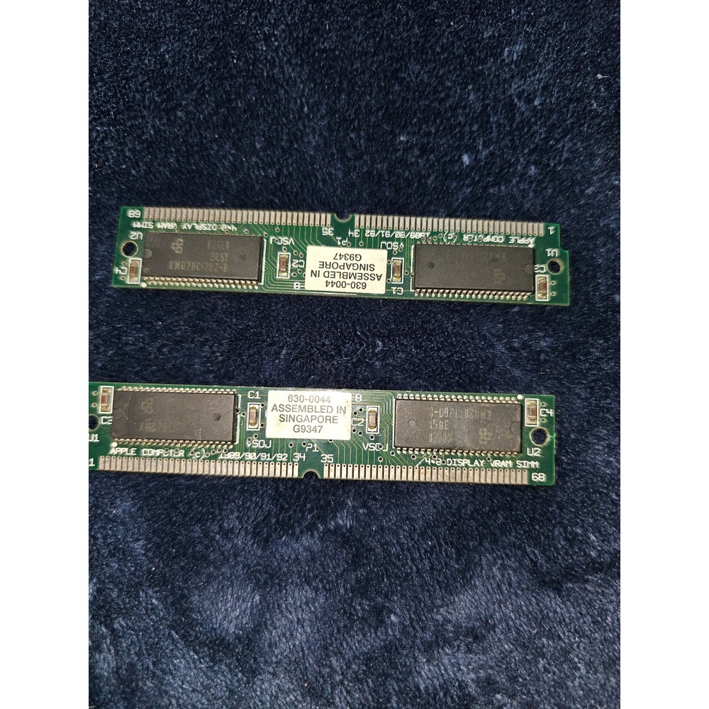 Apple 630-0044 Vintage VRAM SIMM 68-Pin Display Memory Macintosh 2-Pack G9347